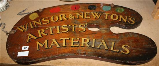 Windsor Newton hanging sign